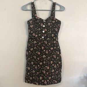 (Small) Dark Denim No Boundaries Floral Dress